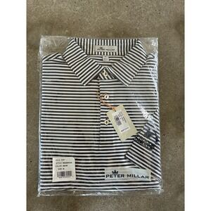 Peter Millar Golf Polo Shirt Sz M Stripe Company Logo Procor Chemicals NWT
